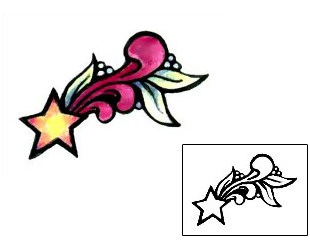 Shooting Star Tattoo Astronomy tattoo | GSF-00303