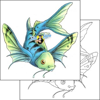 Fish Tattoo fantasy-tattoos-gail-somers-gsf-00308