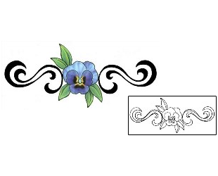 Pansy Tattoo Plant Life tattoo | GSF-00336