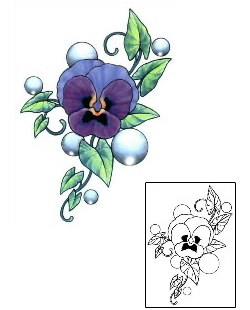Pansy Tattoo Plant Life tattoo | GSF-00338