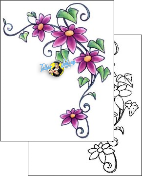 Flower Tattoo plant-life-vine-tattoos-gail-somers-gsf-00449