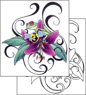 Frog Tattoo reptiles-and-amphibians-frog-tattoos-gail-somers-gsf-00499