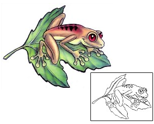 Frog Tattoo Reptiles & Amphibians tattoo | GSF-00506