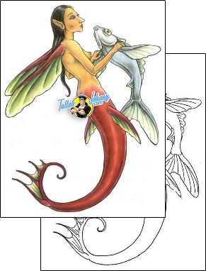 Fish Tattoo fantasy-mermaid-tattoos-gail-somers-gsf-00568