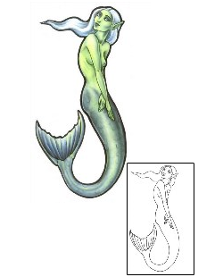 Mermaid Tattoo Marine Life tattoo | GSF-00569