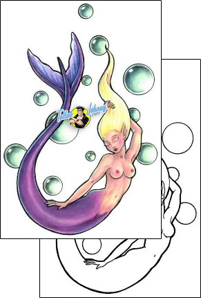 Fantasy Tattoo fantasy-mermaid-tattoos-gail-somers-gsf-00570