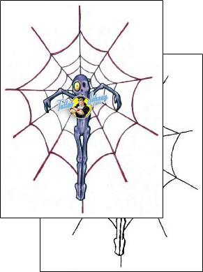 Spider Web Tattoo gsf-00575