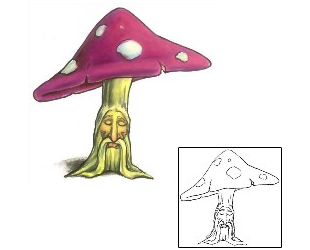 Mushroom Tattoo Tattoo Styles tattoo | GSF-00633