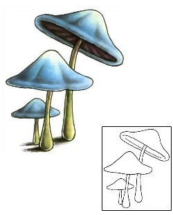 Mushroom Tattoo Miscellaneous tattoo | GSF-00634