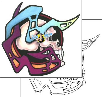 Skull Tattoo horror-skull-tattoos-gail-somers-gsf-00650