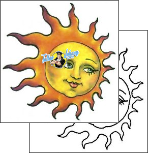 Sun Tattoo astronomy-sun-tattoos-gail-somers-gsf-00680