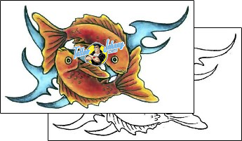 Fish Tattoo marine-life-fish-tattoos-gail-somers-gsf-00907