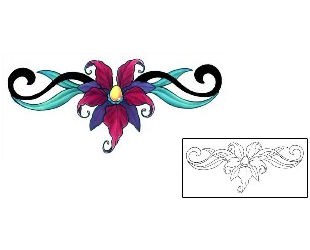 Flower Tattoo Specific Body Parts tattoo | GSF-00908