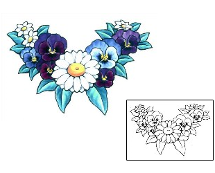 Pansy Tattoo For Women tattoo | GSF-00913