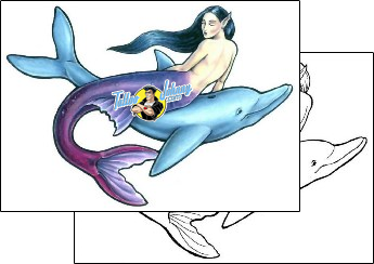 Dolphin Tattoo fantasy-mermaid-tattoos-gail-somers-gsf-00964