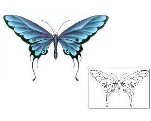 Butterfly Tattoo Insects tattoo | GSF-01012