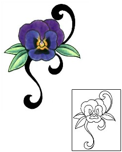 Pansy Tattoo Plant Life tattoo | GSF-01062