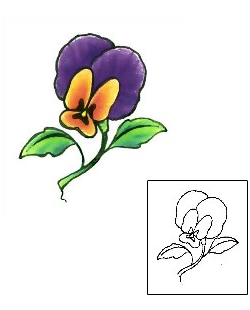 Pansy Tattoo Plant Life tattoo | GSF-01069