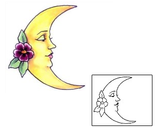 Moon Tattoo Astronomy tattoo | GSF-01079