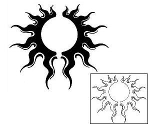 Sun Tattoo Specific Body Parts tattoo | GSF-01087