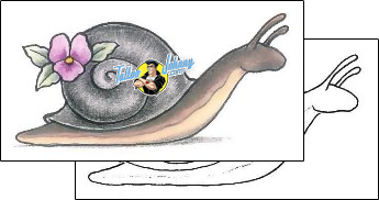 Cartoon Tattoo snail-tattoos-gail-somers-gsf-01149