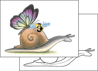 Butterfly Tattoo snail-tattoos-gail-somers-gsf-01166