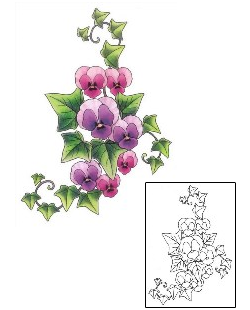 Pansy Tattoo Plant Life tattoo | GSF-01170