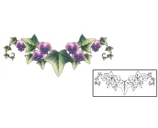 Pansy Tattoo Specific Body Parts tattoo | GSF-01173