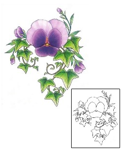 Pansy Tattoo Plant Life tattoo | GSF-01180