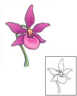 Picture of Pink Lady Slipper Tattoo