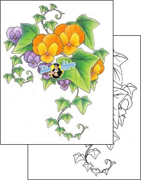 Flower Tattoo plant-life-vine-tattoos-gail-somers-gsf-01206