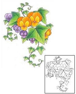 Pansy Tattoo Plant Life tattoo | GSF-01206