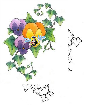 Flower Tattoo plant-life-vine-tattoos-gail-somers-gsf-01207