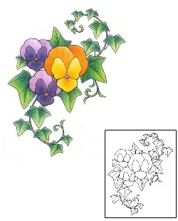 Pansy Tattoo Plant Life tattoo | GSF-01207