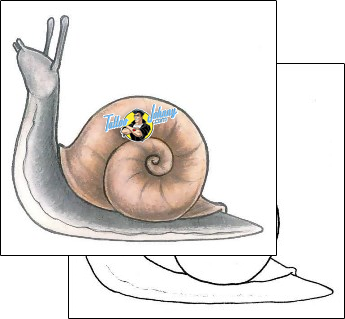 Cartoon Tattoo snail-tattoos-tattoos-gail-somers-gsf-01217