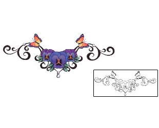 Pansy Tattoo Specific Body Parts tattoo | GSF-01246