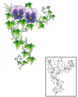 Pansy Tattoo Plant Life tattoo | GSF-01267
