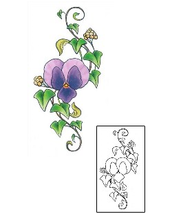 Pansy Tattoo Plant Life tattoo | GSF-01271