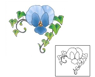 Pansy Tattoo Plant Life tattoo | GSF-01272