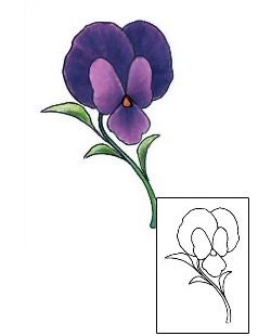 Pansy Tattoo Plant Life tattoo | GSF-01275