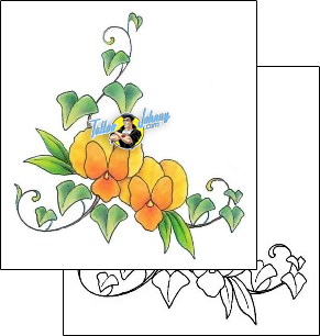 Flower Tattoo plant-life-vine-tattoos-gail-somers-gsf-01276