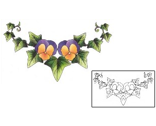 Flower Tattoo Lower Back Pansy Tattoo