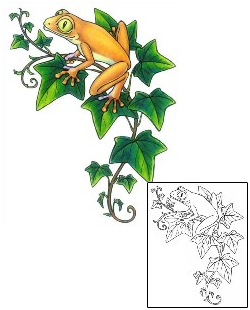Frog Tattoo Plant Life tattoo | GSF-01321