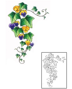 Pansy Tattoo Plant Life tattoo | GSF-01353