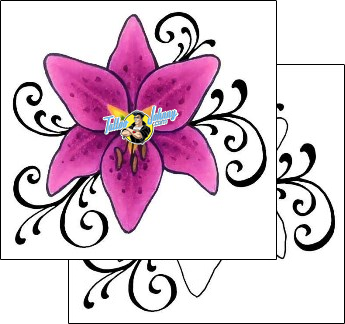 Flower Tattoo lily-tattoos-gail-somers-gsf-01378