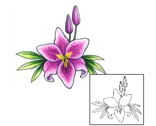 Lily Tattoo Plant Life tattoo | GSF-01381