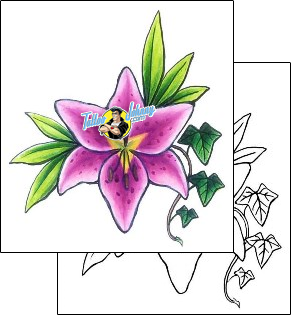 Lily Tattoo plant-life-lily-tattoos-gail-somers-gsf-01382