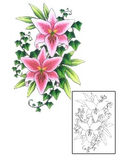 Lily Tattoo Plant Life tattoo | GSF-01386