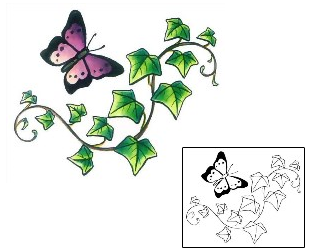 Butterfly Tattoo Plant Life tattoo | GSF-01421