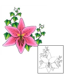 Lily Tattoo Plant Life tattoo | GSF-01422